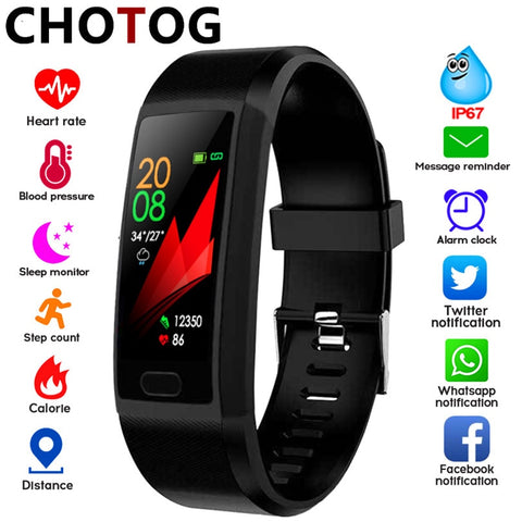 Smart Band Watch Fitness Tracker Bracelet IP67 Waterproof Smart Bracelet Heart Rate Blood Pressure Measurement Sport Smartband