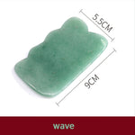 Natural Aventurine Jade Stone Guasha Massage Tool SPA Therapy Massager Scraping Board Antistress Body