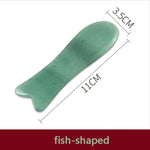 Natural Aventurine Jade Stone Guasha Massage Tool SPA Therapy Massager Scraping Board Antistress Body