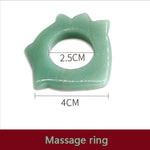 Natural Aventurine Jade Stone Guasha Massage Tool SPA Therapy Massager Scraping Board Antistress Body