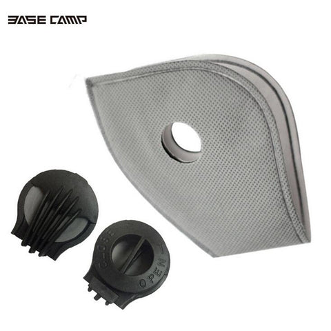 Cycling Mask Activated Cotton Filter Intake Valve Bike Mask Accessories Sport Bycycle Training Half Face Mask Replace Facemask