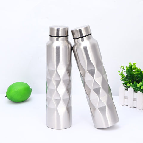 1000ml Single-wall Stainless Steel Water Bottle (NOT Thermos) Gym Sport Bottles Portable Large-capacity sports bottle