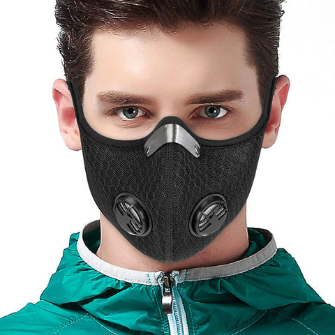 In stock Anti Dust Training Mask Cycling Masks With Filter Half Face Carbon Mountain Bicycle Sport Road Cycling Masks Face Cover