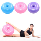 PVC Yoga Ball Donut Trainer Exercise Stable Yoga Ball Fitness Equipment Training Tool for Gym Office 3 Colors
