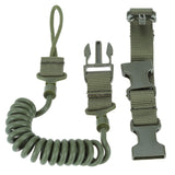 1pcs Elastic Spring Retention Sling Belt Ropes Combat Sling Telescopic Hunting Tactical Hand Gun Secure Multi-functional lanyard