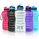 BuildLife 1.3L 2L Tritan Water Bottle With Straw Time Marker BPA Free Sports And Fitness Kettle Outdoor Gym Insulation Bottles