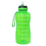 BuildLife 1.3L 2L Tritan Water Bottle With Straw Time Marker BPA Free Sports And Fitness Kettle Outdoor Gym Insulation Bottles