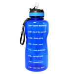 BuildLife 1.3L 2L Tritan Water Bottle With Straw Time Marker BPA Free Sports And Fitness Kettle Outdoor Gym Insulation Bottles