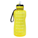 BuildLife 1.3L 2L Tritan Water Bottle With Straw Time Marker BPA Free Sports And Fitness Kettle Outdoor Gym Insulation Bottles