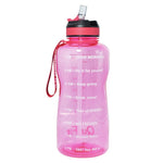 BuildLife 1.3L 2L Tritan Water Bottle With Straw Time Marker BPA Free Sports And Fitness Kettle Outdoor Gym Insulation Bottles