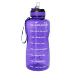 BuildLife 1.3L 2L Tritan Water Bottle With Straw Time Marker BPA Free Sports And Fitness Kettle Outdoor Gym Insulation Bottles