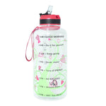 BuildLife 1.3L 2L Tritan Water Bottle With Straw Time Marker BPA Free Sports And Fitness Kettle Outdoor Gym Insulation Bottles