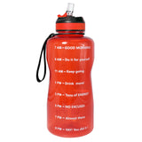 BuildLife 1.3L 2L Tritan Water Bottle With Straw Time Marker BPA Free Sports And Fitness Kettle Outdoor Gym Insulation Bottles