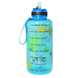 BuildLife 1.3L 2L Tritan Water Bottle With Straw Time Marker BPA Free Sports And Fitness Kettle Outdoor Gym Insulation Bottles