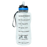 BuildLife 1.3L 2L Tritan Water Bottle With Straw Time Marker BPA Free Sports And Fitness Kettle Outdoor Gym Insulation Bottles