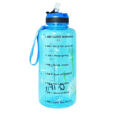 BuildLife 1.3L 2L Tritan Water Bottle With Straw Time Marker BPA Free Sports And Fitness Kettle Outdoor Gym Insulation Bottles