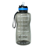 BuildLife 1.3L 2L Tritan Water Bottle With Straw Time Marker BPA Free Sports And Fitness Kettle Outdoor Gym Insulation Bottles