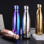 500ML Fashion Stainless Steel Water Bottle Kids School Thermal Insulated Vacuum Flask Hot/Cold Water Bottle for Sports Gym Gifts