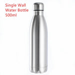 500ML Fashion Stainless Steel Water Bottle Kids School Thermal Insulated Vacuum Flask Hot/Cold Water Bottle for Sports Gym Gifts