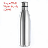 500ML Fashion Stainless Steel Water Bottle Kids School Thermal Insulated Vacuum Flask Hot/Cold Water Bottle for Sports Gym Gifts