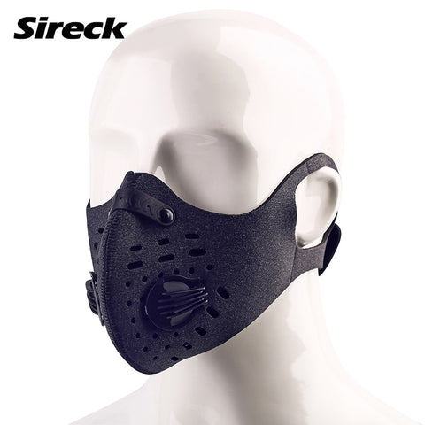 Sireck Cycling Mask Activated Carbon Dust Mask Filter Anti-pollution Sports Facemask Bike Bicycle Ski Training Half Face Mask