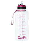 QuiFit 2L 1.3L 450ml Half Gallon Tritan Water Bottle With Straw BPA Free My Drink Bottles Portable Protein Shaker Sports GYM Jug