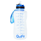 QuiFit 2L 1.3L 450ml Half Gallon Tritan Water Bottle With Straw BPA Free My Drink Bottles Portable Protein Shaker Sports GYM Jug