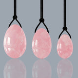 Rose Quartz Yoni Egg Set Natural Jade Eggs Women Kegel Exerciser Vaginal Muscles Tightening Ball Massage Yoni Wand Jade Massager