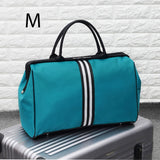 Women Sport Bag Stripe Gym Bag Fitness Sports Bag Large Travel Handbag Duffle Bags Overnight Weekend Traveling Bags Men XA637WB