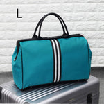 Women Sport Bag Stripe Gym Bag Fitness Sports Bag Large Travel Handbag Duffle Bags Overnight Weekend Traveling Bags Men XA637WB