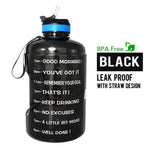 QuiFit 3.78L 2.2L 1.3L 128oz 1 Gallon Water Bottle with Straw Clear Plastic Drinking Bottles Big GYM Jug Cup BPA Free GYM Sports