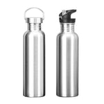 Stainless Steel Sports Water Bottle with Drinking Straw Hydro Flask Cold Water Bottle Flip Straw Cap 500/750/1000ml