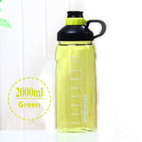 1500ml/2000ml Large Capacity Sports Water Bottles Leak-Proof Gym Fitness Sport Shaker Drink Bottles Camping Cycling Waterbottle