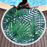 Round Beach Towel Floral Tassel Yoga Mat Round Blanket Macrame Beach Cooling Towel Round Beach Microfiber Towel