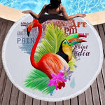 Round Beach Towel Floral Tassel Yoga Mat Round Blanket Macrame Beach Cooling Towel Round Beach Microfiber Towel