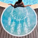 Round Beach Towel Floral Tassel Yoga Mat Round Blanket Macrame Beach Cooling Towel Round Beach Microfiber Towel