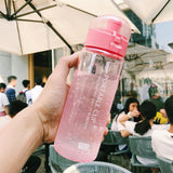 Gallon Water bottle 650ml Sports Gym bottle School Outdoor Travel Portable Leakproof tea infuser bottle Drink bottles Plastic cu