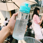 Gallon Water bottle 650ml Sports Gym bottle School Outdoor Travel Portable Leakproof tea infuser bottle Drink bottles Plastic cu