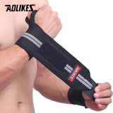 AOLIKES 1PCS Weightlifting Wristband Sport Adjustable Training Hand Bands Wrist Support Straps Wraps Guards For Gym Fitnes