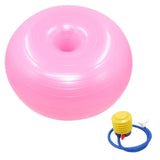 PVC Yoga Ball Donut Trainer Exercise Stable Yoga Ball Fitness Equipment Training Tool for Gym Office 3 Colors