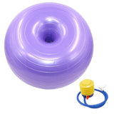 PVC Yoga Ball Donut Trainer Exercise Stable Yoga Ball Fitness Equipment Training Tool for Gym Office 3 Colors