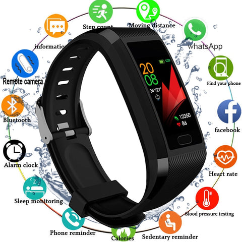 2020 Touch Screen Smart Band Watch Fitness Tracker Smart Bracelet Blood Pressure Measurement  Sport Fitness Bracelet Men Women