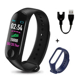 M3 Men Smart Wristband Color Screen Smart Band IP67 Waterproof Blood Pressure Heart Rate Sport Activity Fitness Smart Bracelet