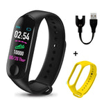 M3 Men Smart Wristband Color Screen Smart Band IP67 Waterproof Blood Pressure Heart Rate Sport Activity Fitness Smart Bracelet