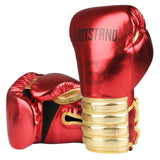 1 Pair Metal color Kids/Audlts Women Men Boxing Gloves for Sandbag Punch Training Muay Thai Karate Fight Mitts DEO 6-12oz