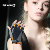 REXCHI Gym Fitness Gloves Half Finger Hand Protector for Women Men Yoga Power Weight Lifting Crossfit Workout Bodybuilding