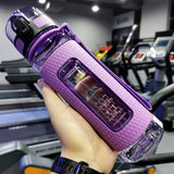 Straw Shaker Infuser Flat Water Bottle Gym Sports Water Bottle Plastic Frosted Chilly Borraccia Termica House Decor JJ60WB