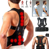 New Adjustable Posture Corrector Male Female Magnetic Back Support Nylon Elastic Shoulder Back Brace Belt (free gift)