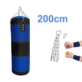 60/80/100/120/150/200cm Thickened Blue Canvas Punching Bag Unfilled Crossfit Heavy Duty Boxing Bags Muay Thai Boxsack Sand Bag