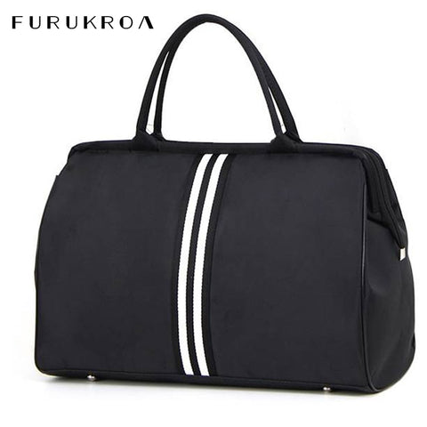 Women Sport Bag Stripe Gym Bag Fitness Sports Bag Large Travel Handbag Duffle Bags Overnight Weekend Traveling Bags Men XA637WB